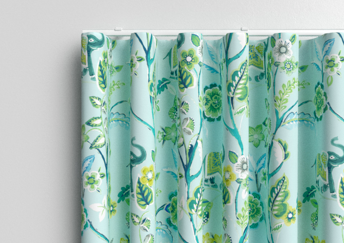 Gujarat, Cyan - Made to Measure Curtain - Image 13